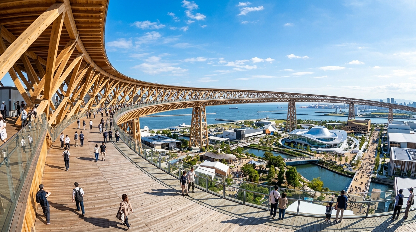 A wide-angle, high-definition photograph showing the iconic 2km-long Grand Ring