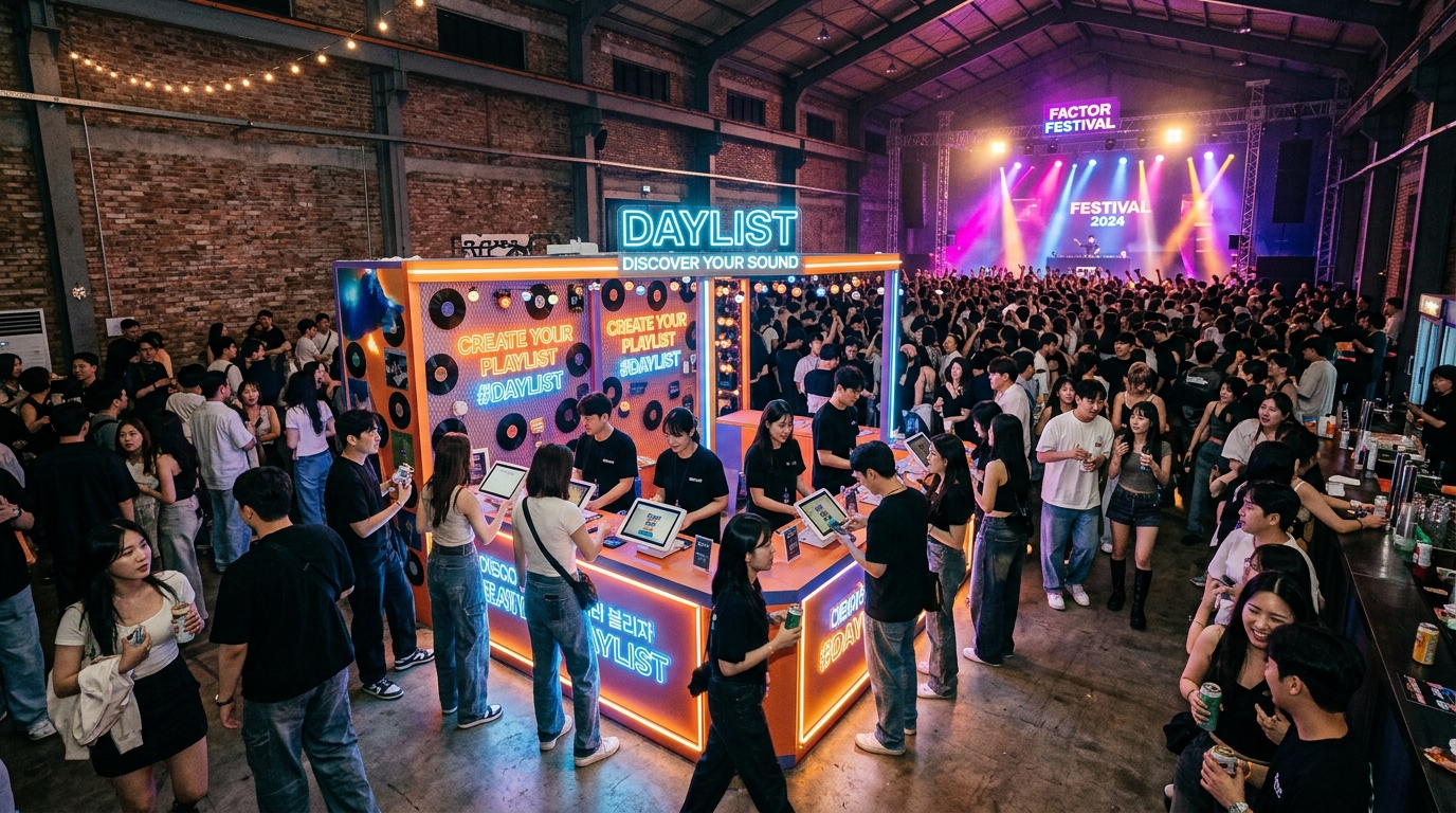 A wide-angle shot of a crowded, trendy indoor venue in